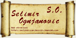 Selimir Ognjanović vizit kartica